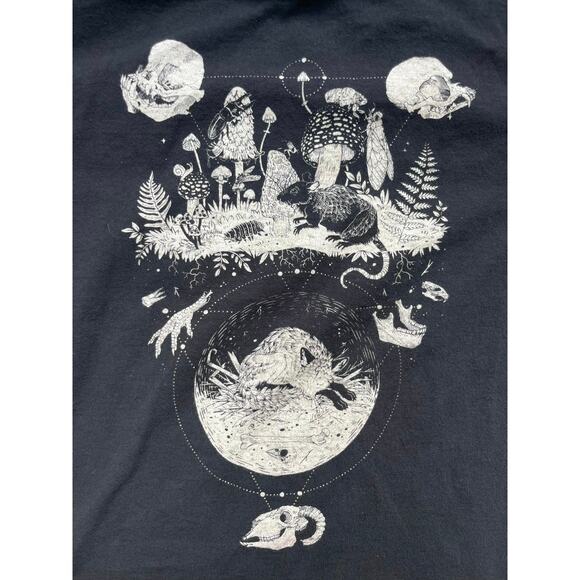 Metamorphosis Mushroom Skull Forest Black‎ T Shirt Size Small - Picture 3 of 6